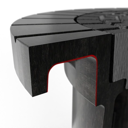 Verringerte Bundstärke